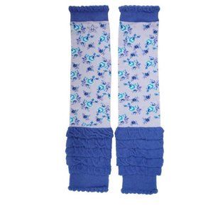 Girl's Leg Warmers Winsome Rose, Blue Rose Leg Wear, Babies to Kids 8 Years -NIP